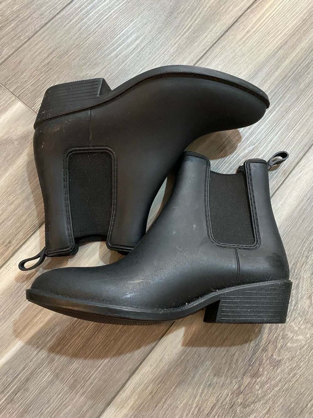 Jeffrey Campbell Havana Last Matte Black Rubber Chelsea Rain Boots